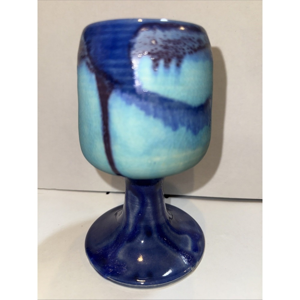 Ocean Themed Wine Goblet Beach, Coastal Gift, Stemmed Wine Glass‎ 5.75" Signed